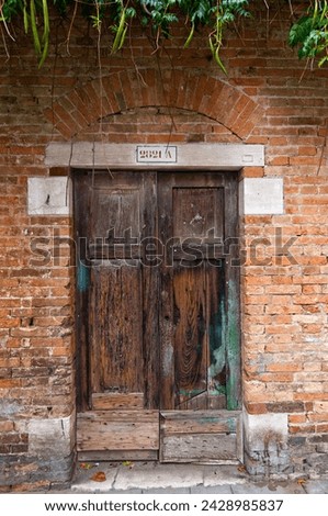 Venice Italy unusual old door dettail view 