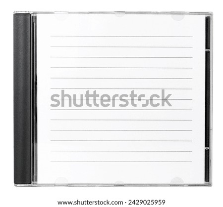 Blank CD case with clipping paths abstract white background. Royalty-Free Stock Photo #2429025959