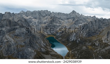 A lake in the mountains
