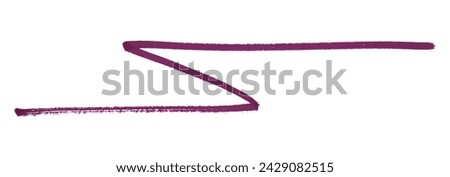 Dark purple brush strokes isolated on white background.