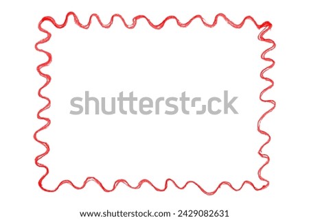Red frame isolated on white background Royalty-Free Stock Photo #2429082631