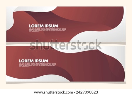 Abstract Brown banner design. Fluid Vector shaped background. Modern Graphic Template Banner pattern for social media and web sites