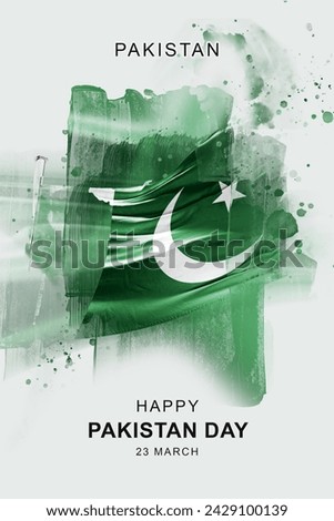 Pakistan day 23 march Youm E Pakistan  independence day social media post banner poster template