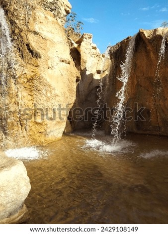 Picture of a waterfall in the city of Tozeur, Tunisia