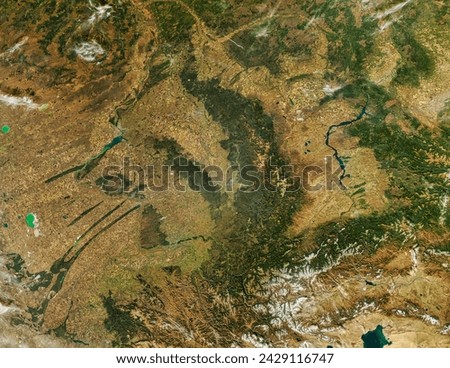 South central Russia. South central Russia. Elements of this image furnished by NASA. Royalty-Free Stock Photo #2429116747
