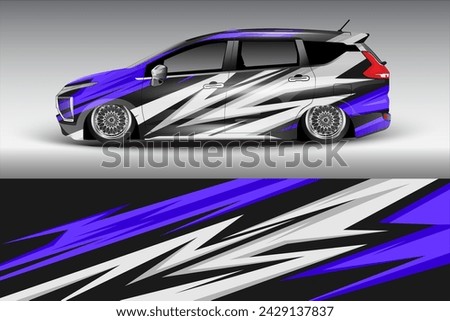 car sticker vector design Graphic abstract line racing background kit design for vehicle race car	