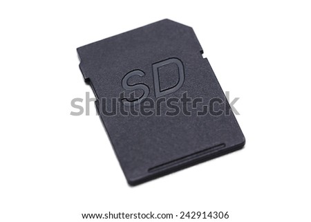 isolated sd card on white background
