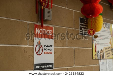 No smoking sign at a public place found in Malaysia