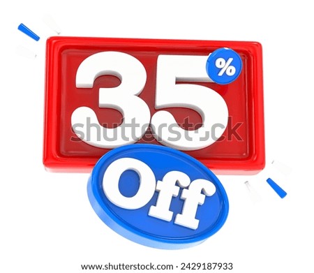 35 percent discount Blue 3d Render With White Background