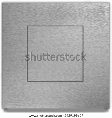 Close up view isolated of square metal frame size 10 x 10 inch.