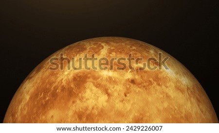 4K Image of Realistic Detailed Venus Planet with Shadows