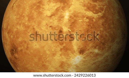 4K Image of Realistic Detailed Venus Planet with Shadows