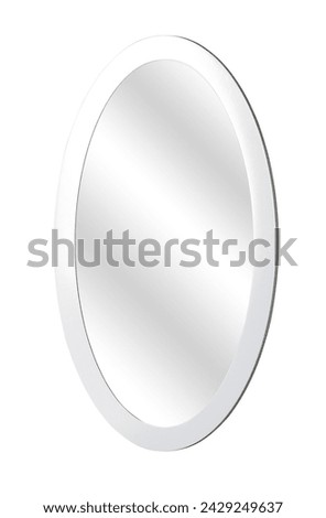 Decorative mirror isolated on white background .