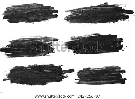 Brush strokes. Abstract hand painted watercolor background. Paintbrush set. Grunge design elements. Rectangle text boxes. Dirty distress texture banners. Grungy painted objects. Original Royalty-Free Stock Photo #2429256987