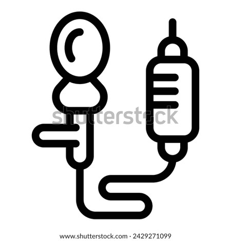 Lavalier pocket microphone icon outline vector. Tiny clipping clothing mic. Interview audio device