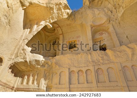 Cave church in Cappadocia near Goreme, Turkey. 