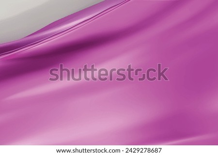 The luxury of purple fabric texture background. Closeup of rippled silk fabric. Stacked silk fabrics. Purple background. 3D vector illustration.