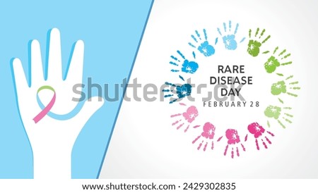Illustration Of Rare Disease Day observed on February 28 Royalty-Free Stock Photo #2429302835