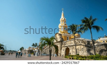 Beautiful street view of old city of Cartagena, Colombia, Central America Royalty-Free Stock Photo #2429317867
