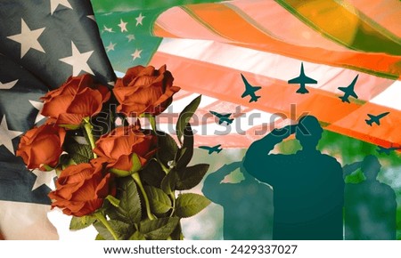 Evoke patriotic pride with this iconic image of the US National flag. Perfect for Fourth of July, Memorial Day, Labor Day, or Flag Day celebrations.