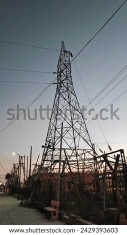electricity department Biggest Tower. Raw Photo 