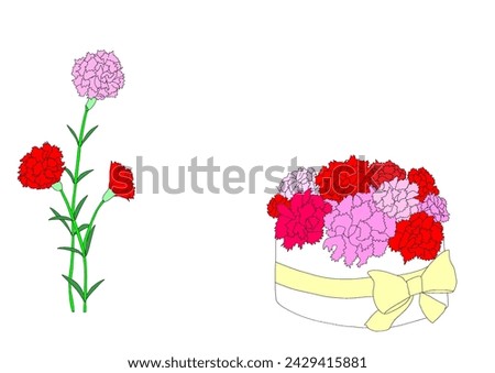Clip art of flower and flower cake