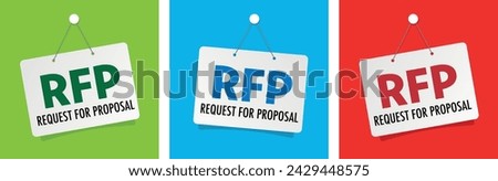 Request for proposal on door sign Royalty-Free Stock Photo #2429448575