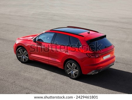 Beautiful Luxury Red Car Back Side Royalty-Free Stock Photo #2429461801