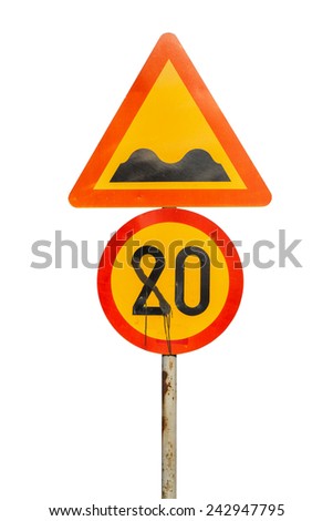 Spray painted vandalised speed limit sign, traffic sign determining the speed limit reads 80 instead of 20 after it was sprayed in a vandalism act. 