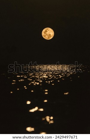 shining moon in water wallpaper 