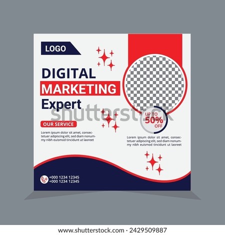 Digital marketing agency instagram post and social media banner template design