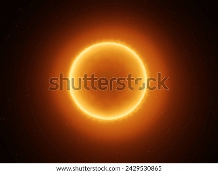 Red supergiant in space. A dying giant star at the end of its evolution. Massive star isolated on a black background. Royalty-Free Stock Photo #2429530865