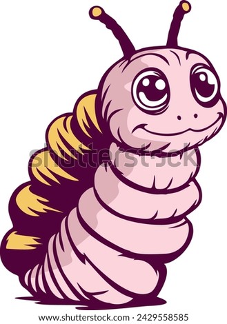 This whimsical illustration features a hilariously cute caterpillar, guaranteed to bring a smile to anyone's face