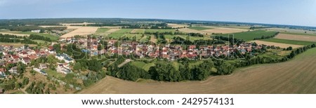 Settlement or village in Germany from the air