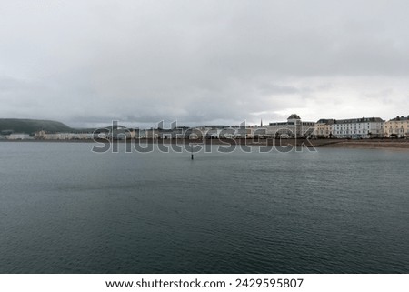 Cityscape in historical and victorian seafront town of Llandudno, North Wales.