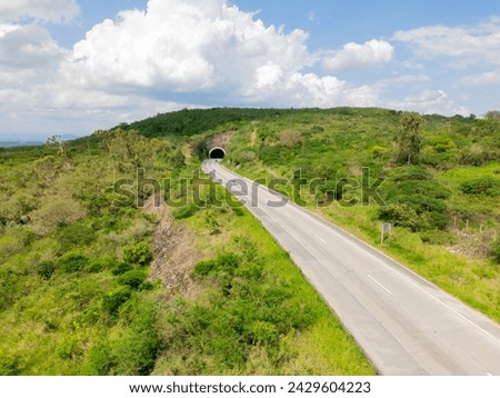 Aerial photo of the Cascavel Tunnel in the city of Gravatá Pernambuco Northeast of Brazil Royalty-Free Stock Photo #2429604223