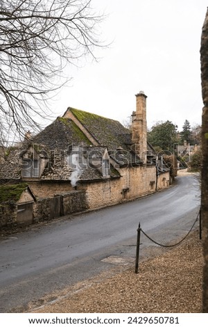 Beautiful Cottages in Snowshill Manor Village, Broadway, The Cotswolds, Gloucestershire Royalty-Free Stock Photo #2429650781