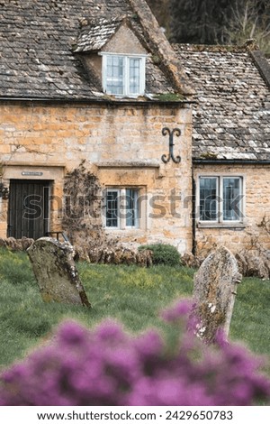 Beautiful Cottages in Snowshill Manor Village, Broadway, The Cotswolds, Gloucestershire Royalty-Free Stock Photo #2429650783