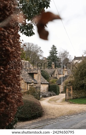 Beautiful Cottages in Snowshill Manor Village, Broadway, The Cotswolds, Gloucestershire Royalty-Free Stock Photo #2429650795