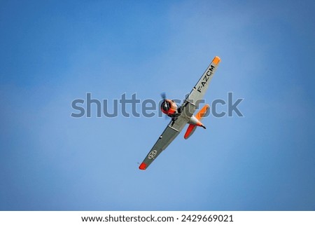 Airplane at air show in Portugal