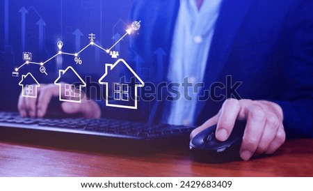 Real estate investment concept, Buy, own, sell properties for profit, Cash flow, appreciation, tax advantages. Research, strategy, Real estate investment yields financial rewards, real estate market.