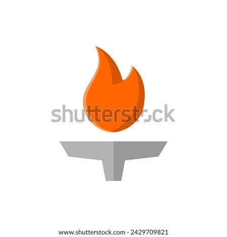 Torch Icon Flat Design Simple Sport Vector Perfect Web and Mobile Illustration