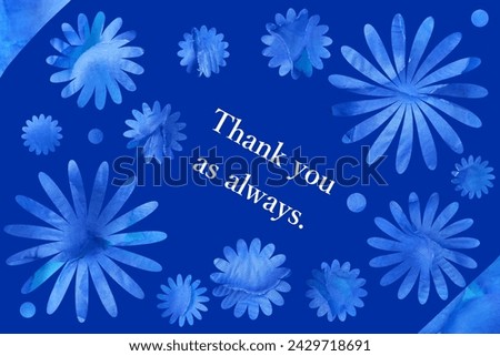 Cute design with thank you message and flowers