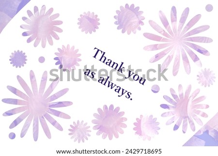 Cute design with thank you message and flowers