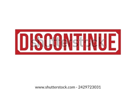 Discontinue stamp red rubber stamp on white background. Discontinue stamp sign. Discontinue stamp. Royalty-Free Stock Photo #2429723031