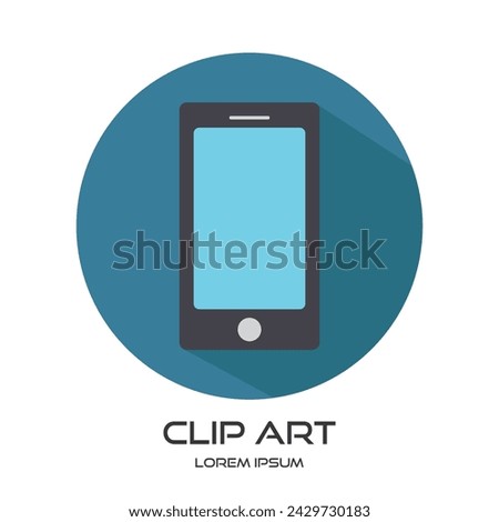 simple clip art Phone Icon vector illustration isolated on a white background. creative smartphone logo icon vector design template - EPS 10