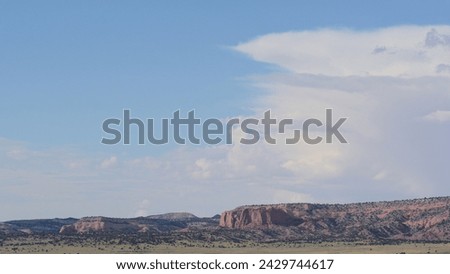 colorful mountain plateau under the cloudy sky 