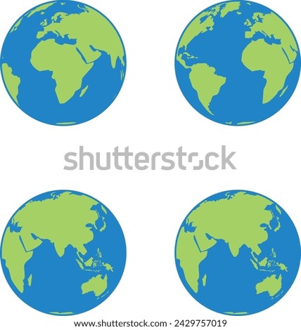  Set of globes vector design. EPS-10.