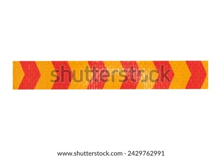 Reflective element. Self-adhesive tape with a reflector. Signal tape isolated on white background