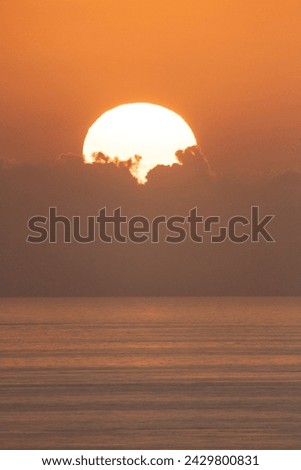 Guadeloupe, a Caribbean island in the French Antilles. Sunset over the sea on Grande Anse beach